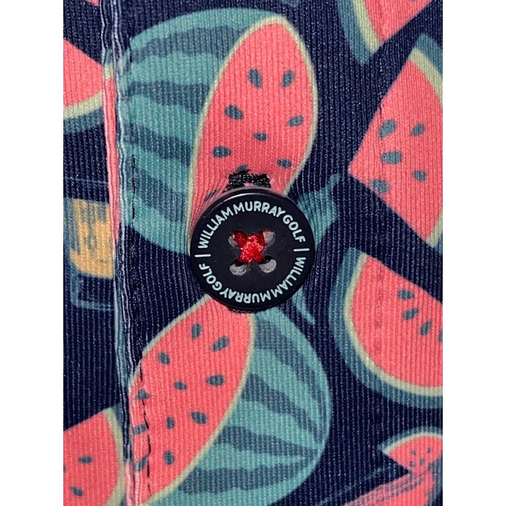 William Murray Seed Spitters Polo Shirt Golf Watermelon Print Men's Large NWOT - Picture 5 of 10